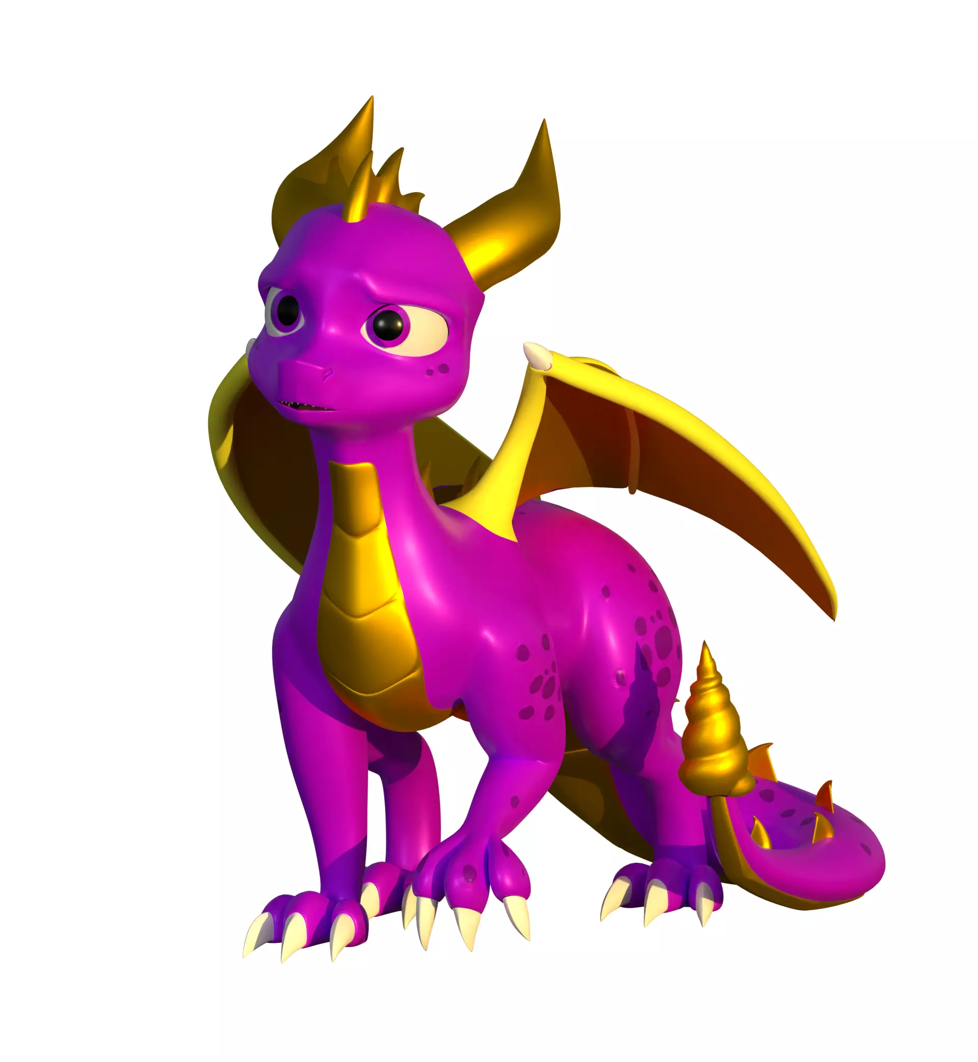 Cute Spyro Model 3D model_0