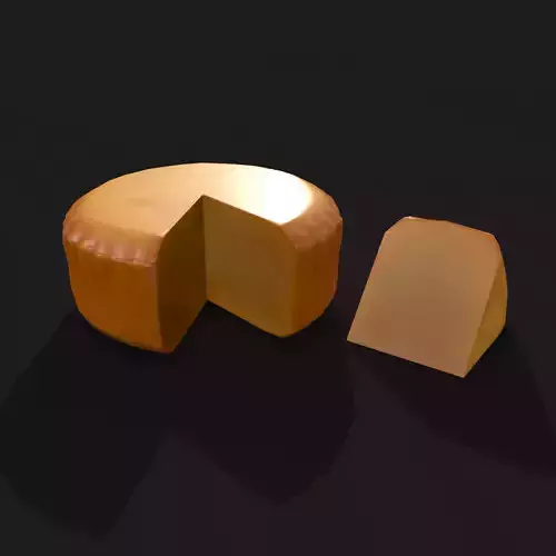 Cheddar Cheese Low-poly 3D model