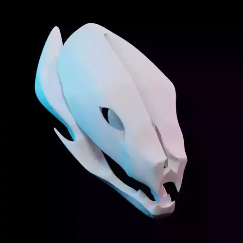 Undertale Character Gaster Blaster Low Poly Free low-poly 3D model