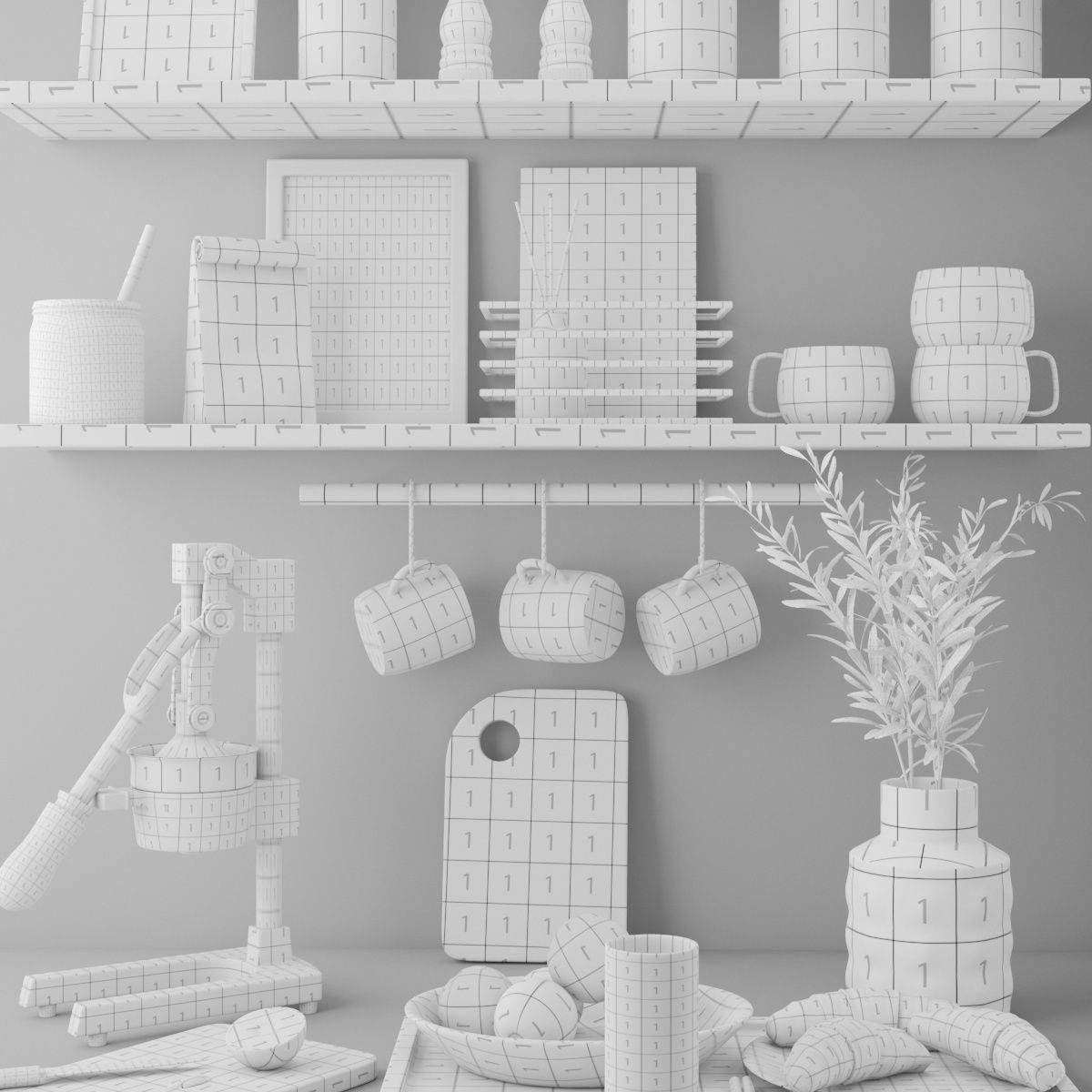 kitchen set 18 3D model_8