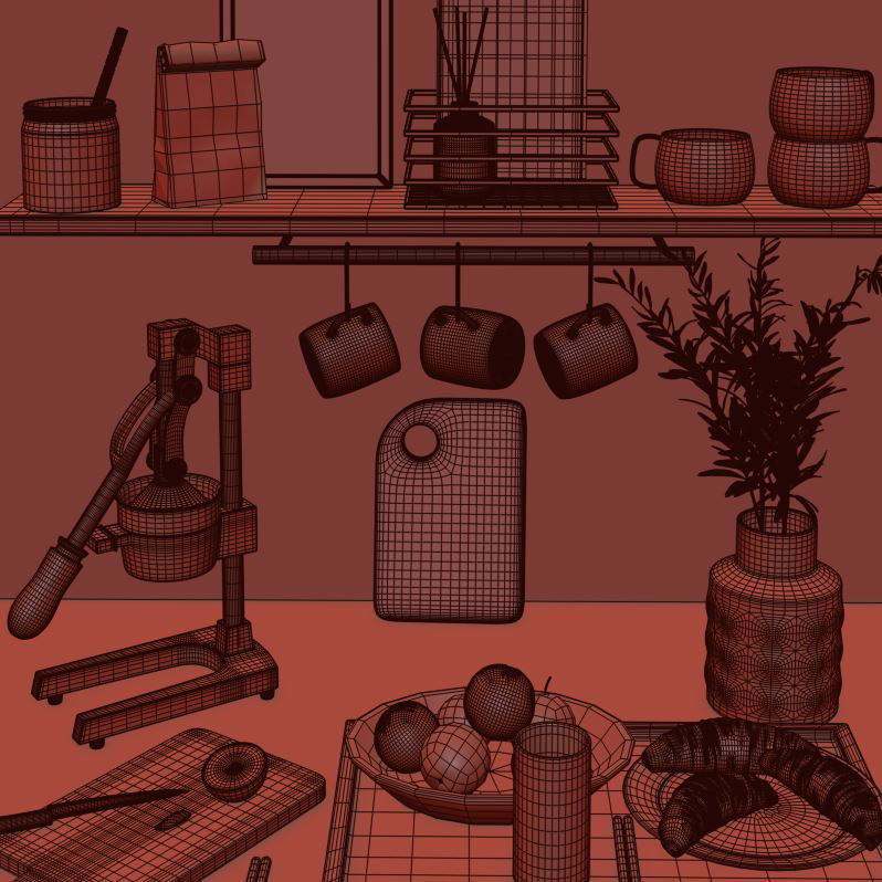 kitchen set 18 3D model_12