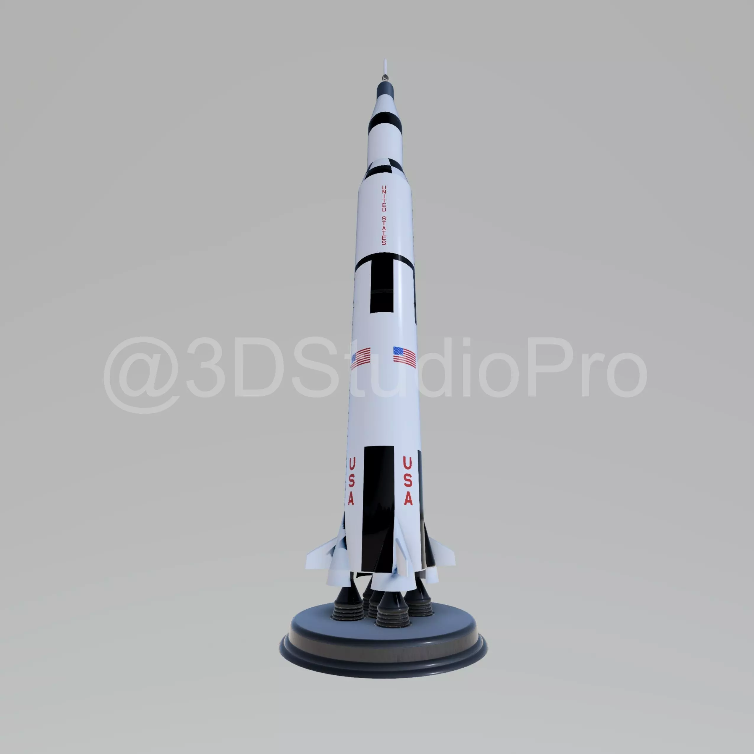 SATURN V ROCKET - NASA APOLLO MISSIONS 3D print model_0