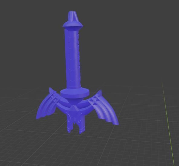 Joycon Master Sword from the legend of zelda 3D print model_1