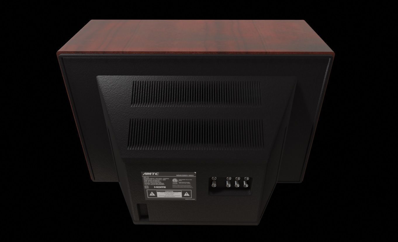 CRT Television 3D Model Low-poly 3D model_10