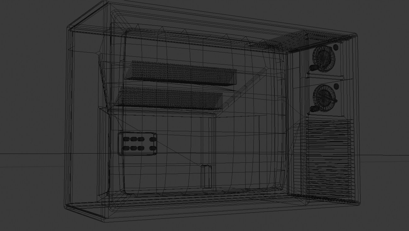 CRT Television 3D Model Low-poly 3D model_9