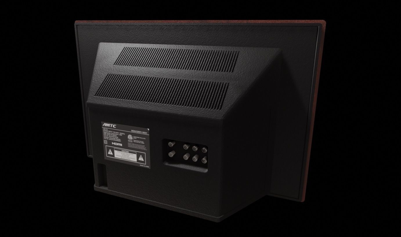 CRT Television 3D Model Low-poly 3D model_4