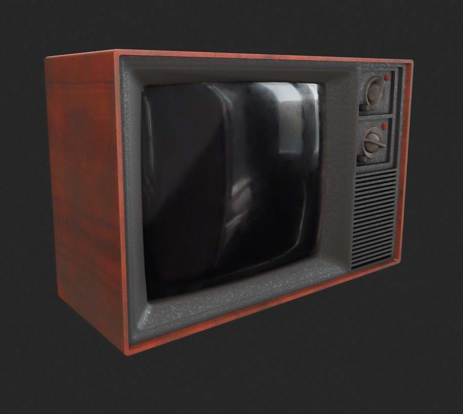 CRT Television 3D Model Low-poly 3D model_11
