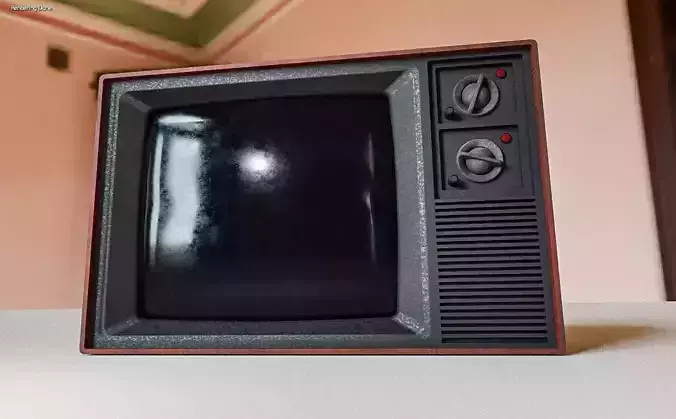 CRT Television 3D Model Low-poly 3D model