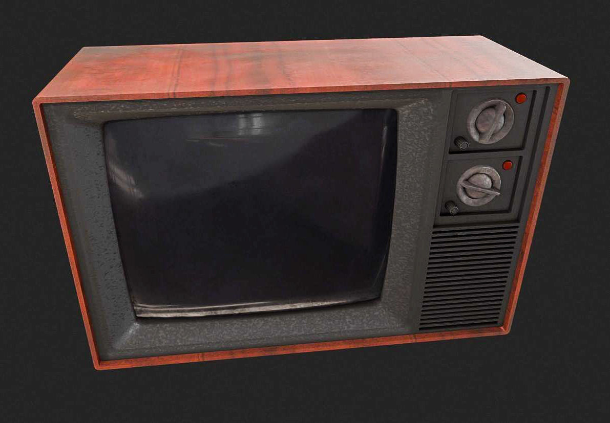 CRT Television 3D Model Low-poly 3D model_6