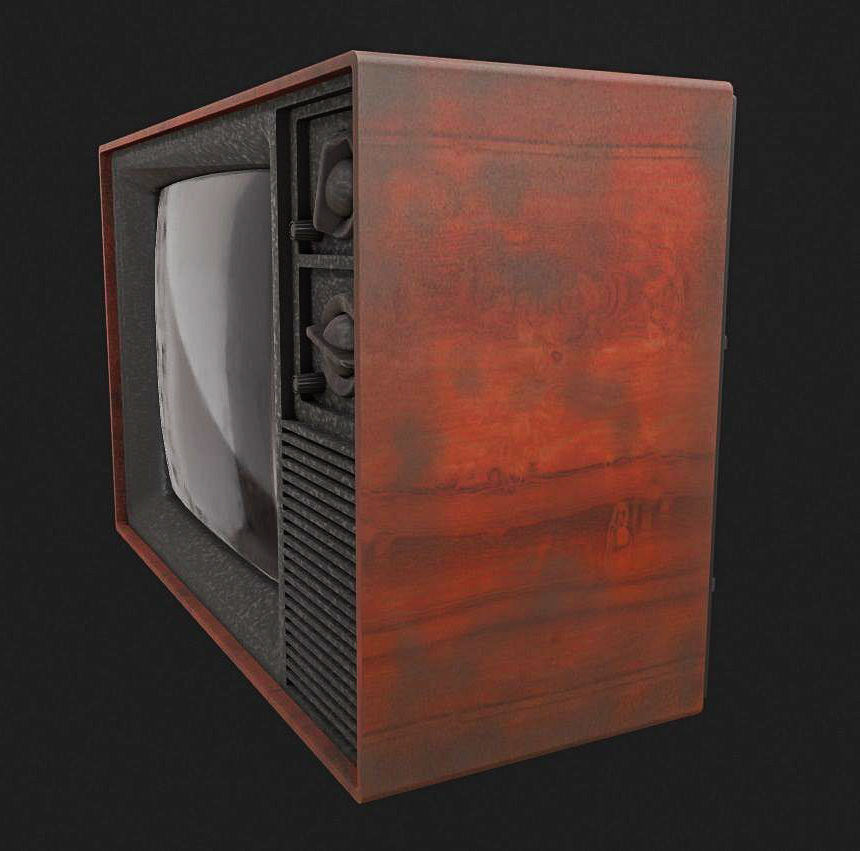 CRT Television 3D Model Low-poly 3D model_14