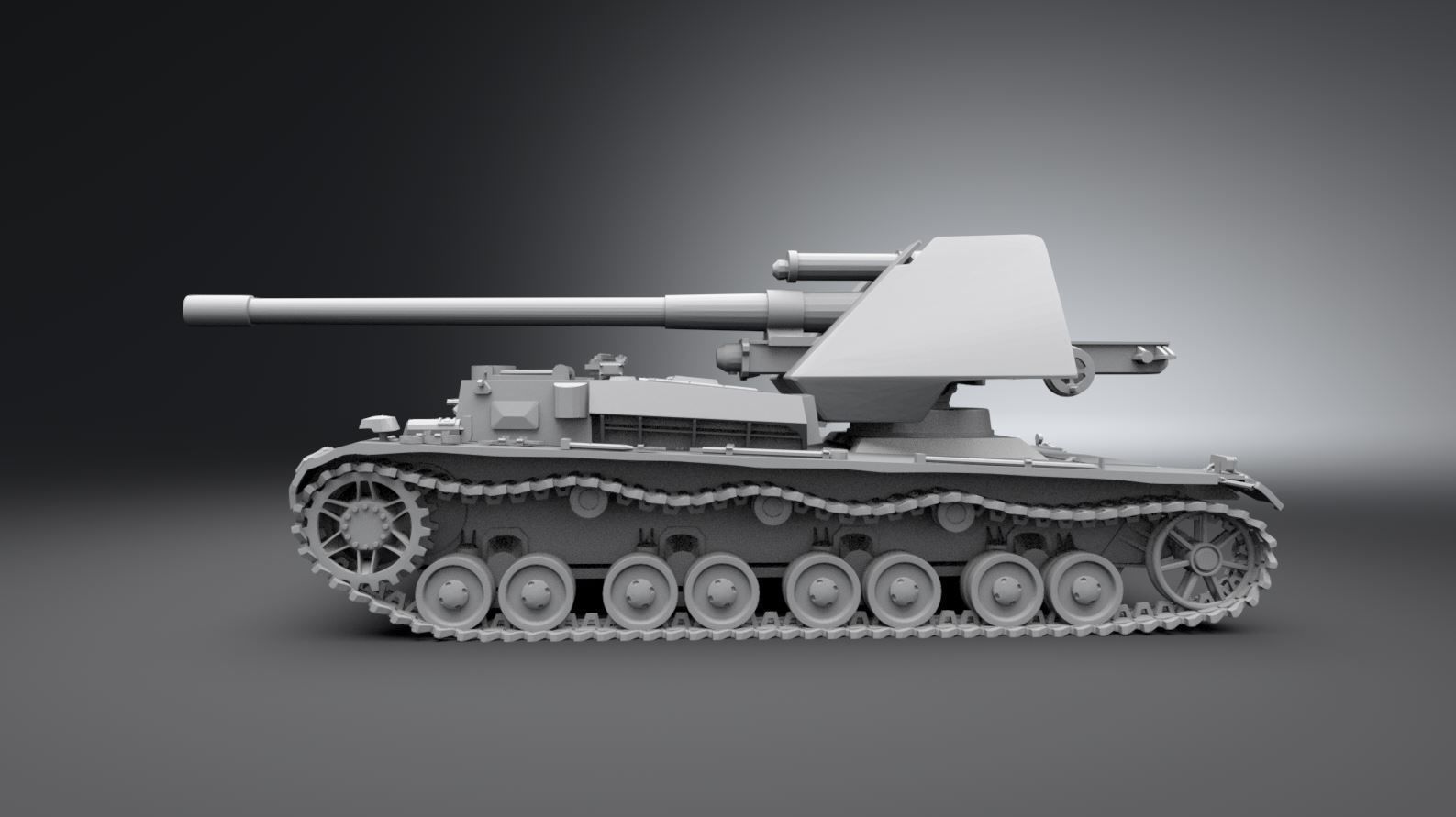 Waffentrager Scale model  3D print model_1