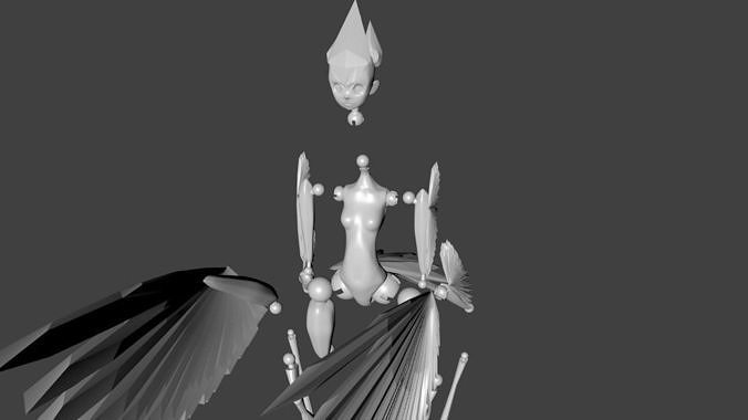 HarpyGirl Articulated Free 3D print model