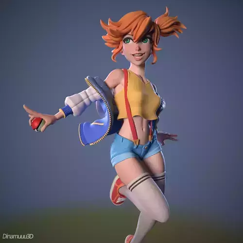 Misty  Pokemon Multi Versions SFW and NSFW 3D Print STL 3D print model