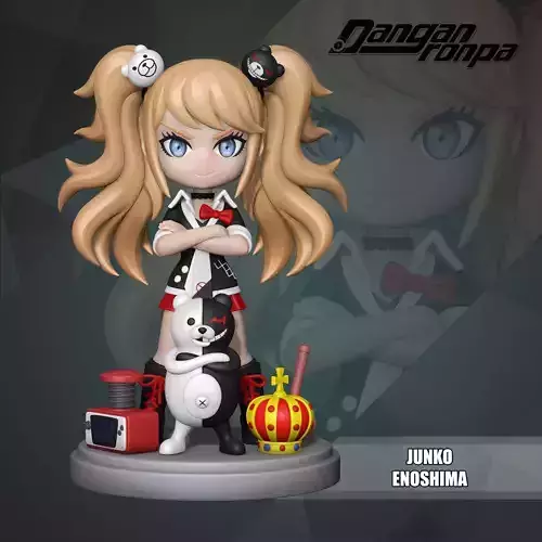 Junko Enoshima Chibi 3D print model