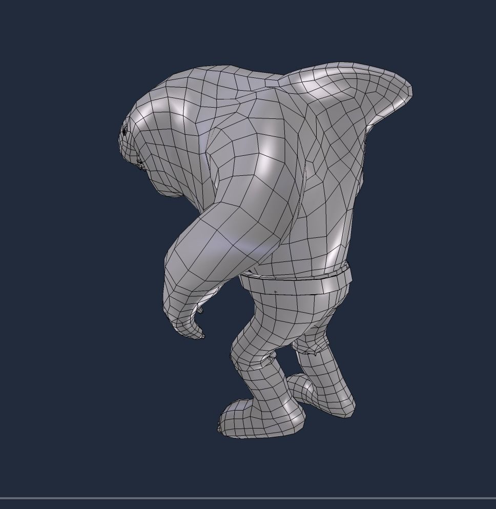 Stylized King Shark - Game Ready Low-poly 3D model_12