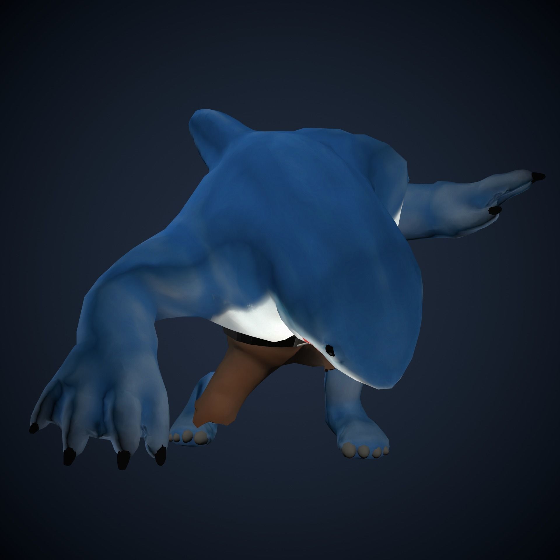 Stylized King Shark - Game Ready Low-poly 3D model_31