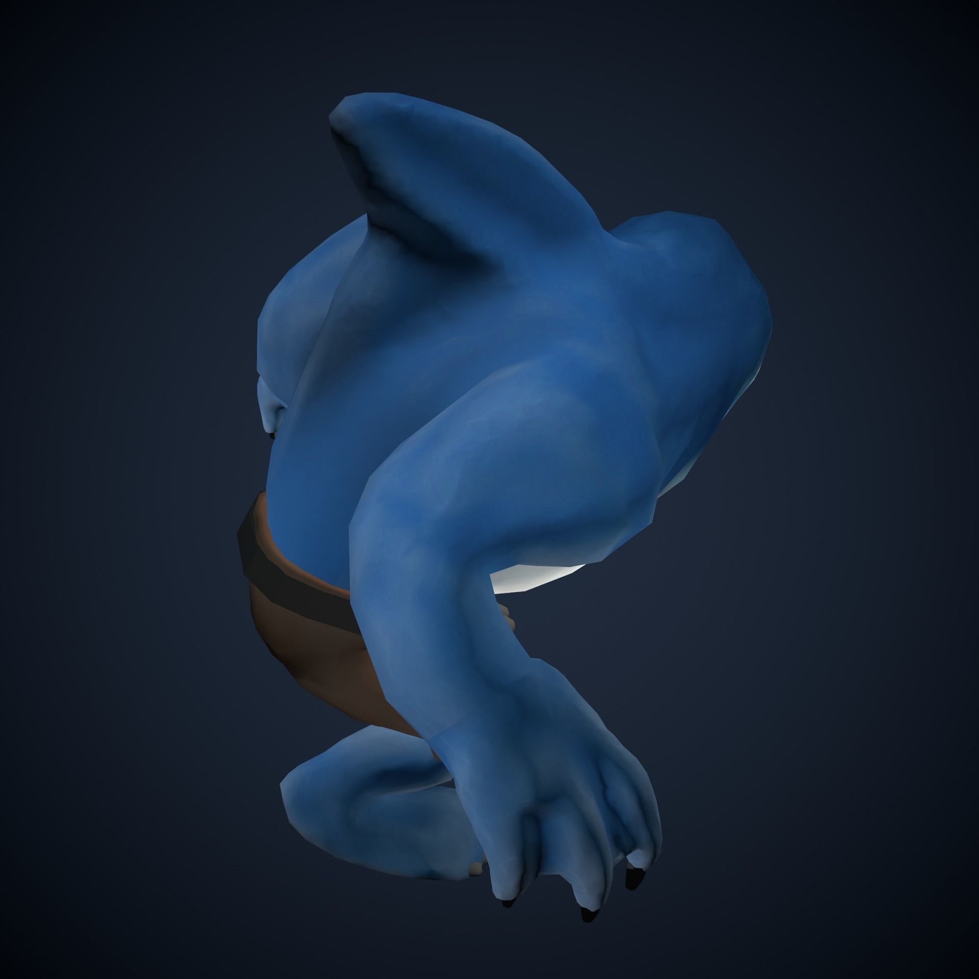 Stylized King Shark - Game Ready Low-poly 3D model_32