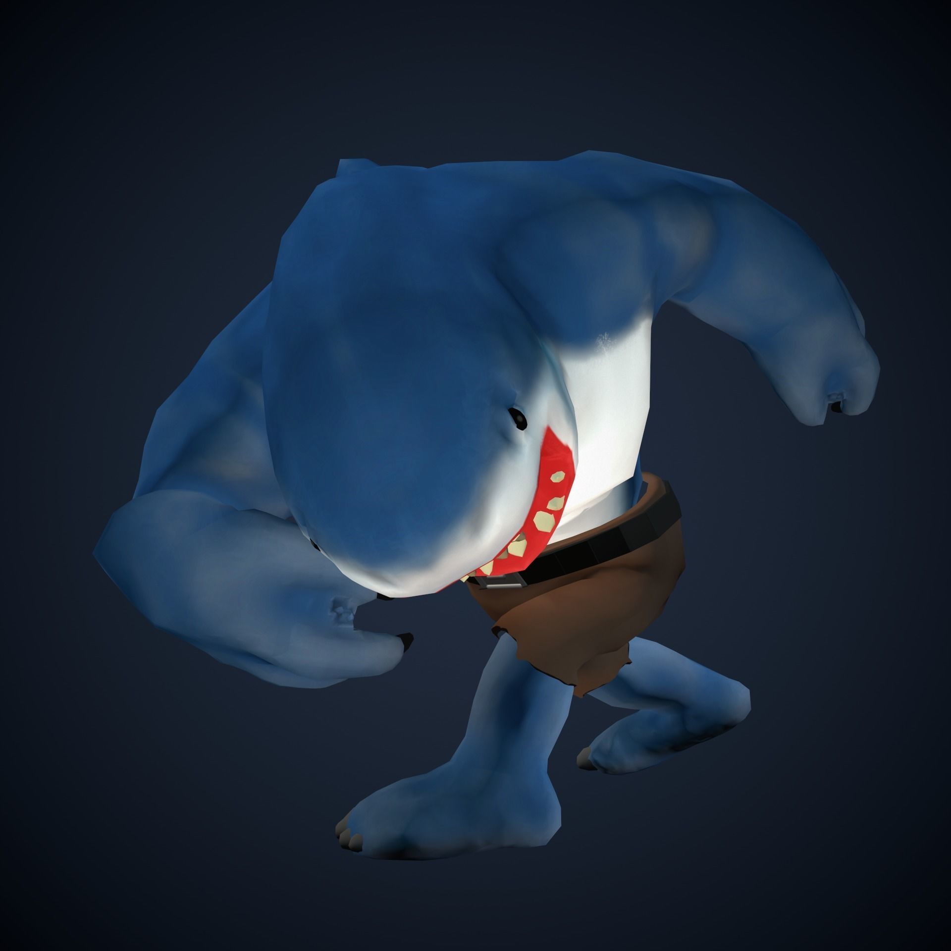 Stylized King Shark - Game Ready Low-poly 3D model_38