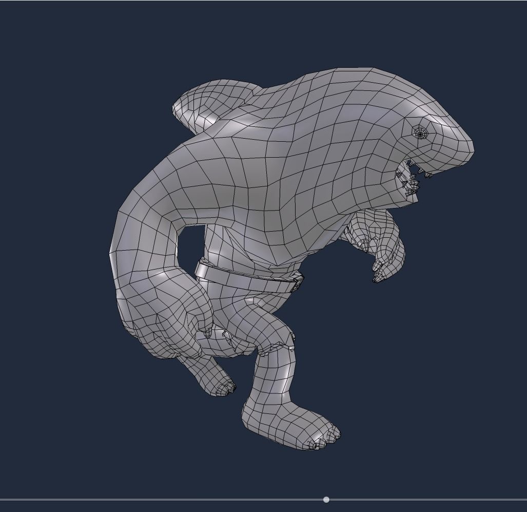 Stylized King Shark - Game Ready Low-poly 3D model_20