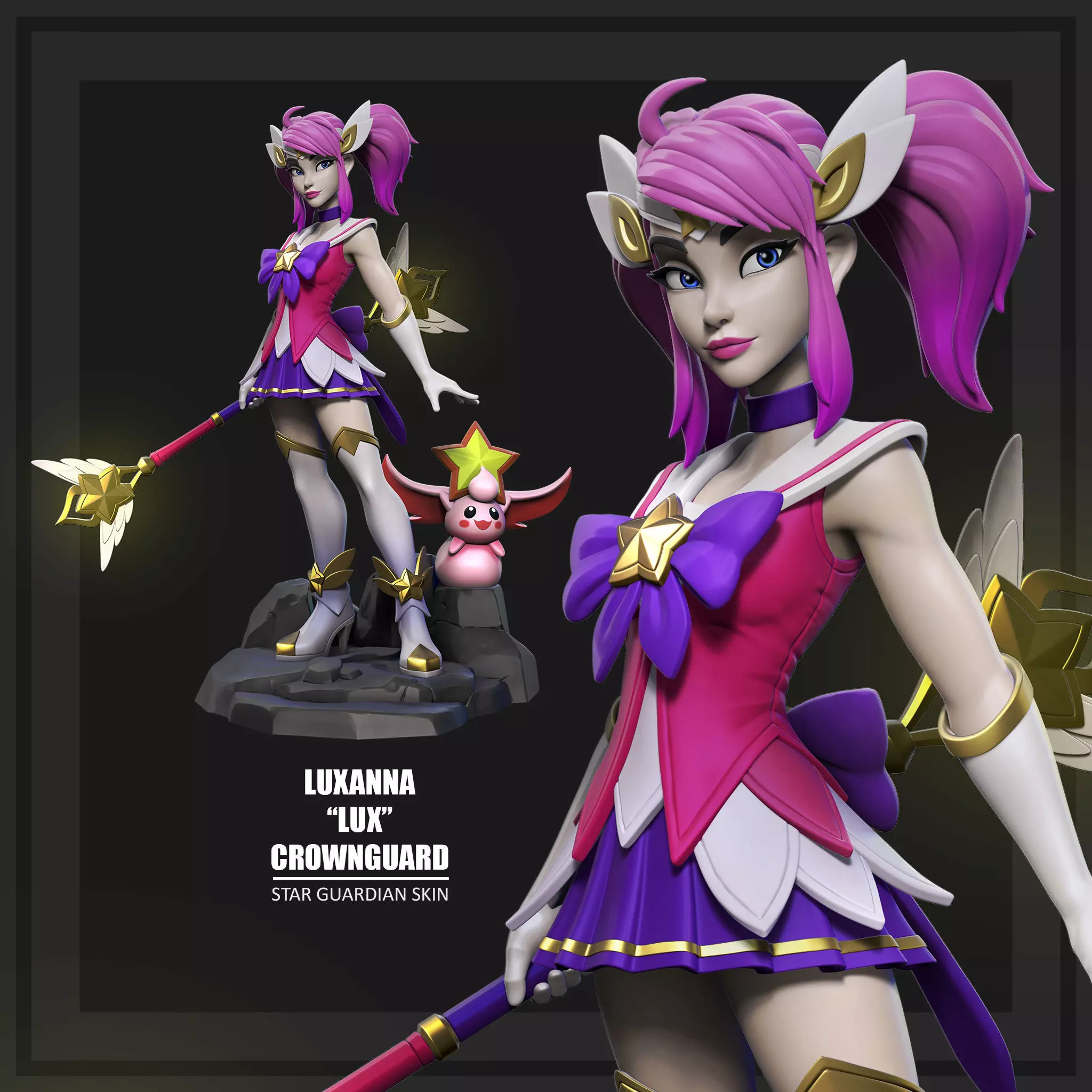 Lux Star Guardian Skin 3D print model