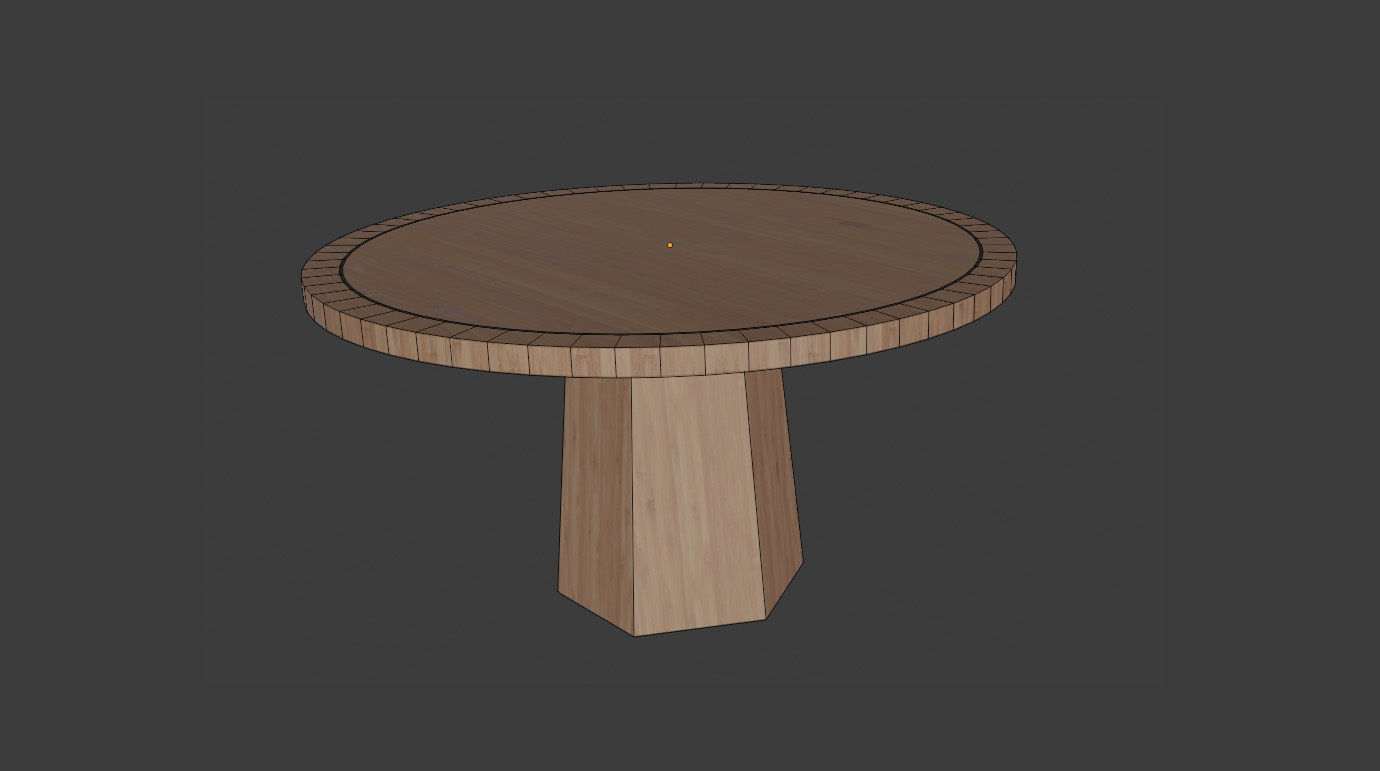 Round Table with main Stand 3D model_4
