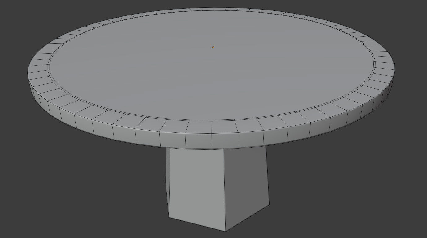 Round Table with main Stand 3D model_5