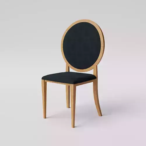 Wood Chair with round back rest