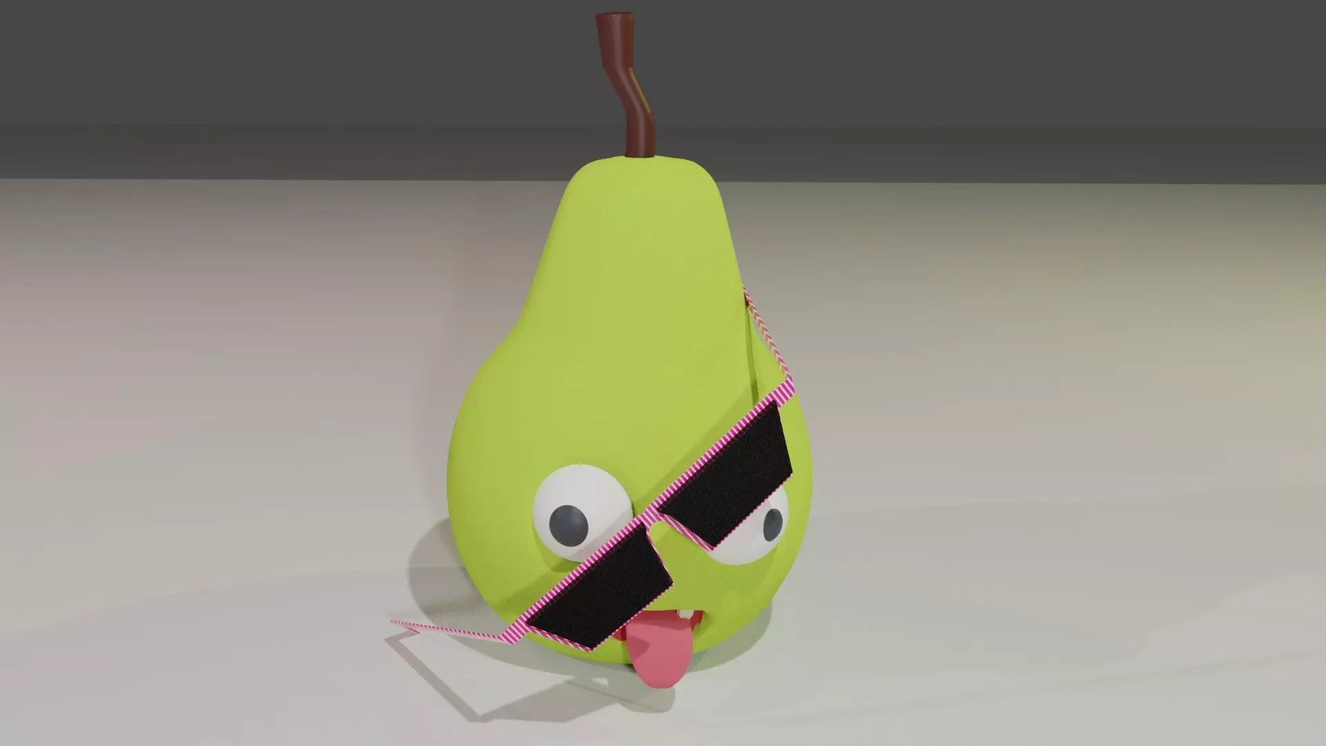 cartoon pear Free low-poly 3D model