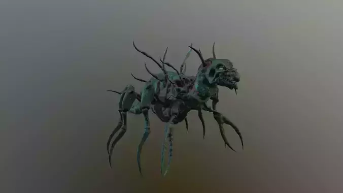 Monster Bone Beetle Low-poly 3D model