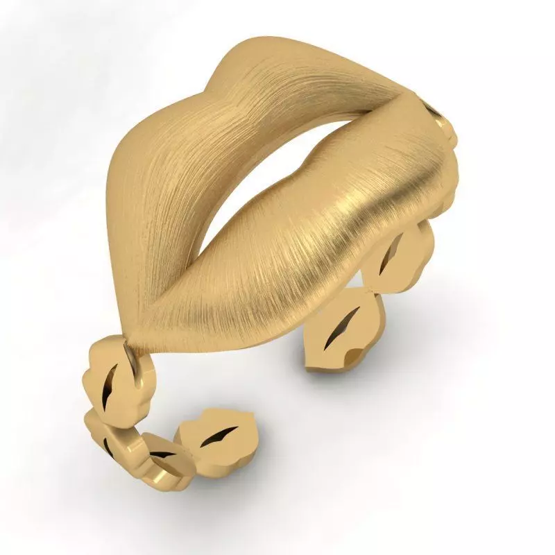 3d-model lips ring 3D print model_0