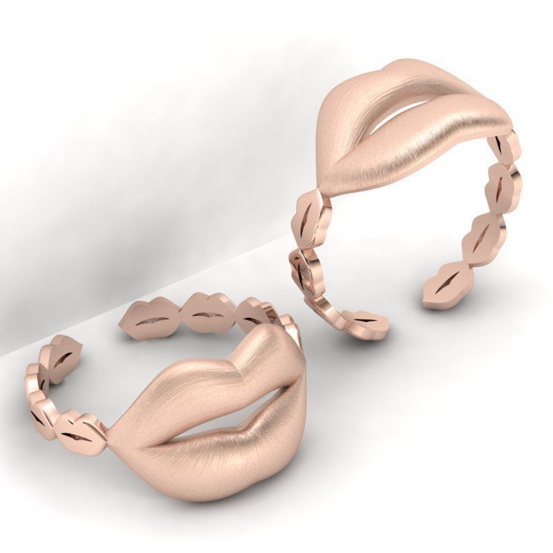 3d-model lips ring 3D print model_2