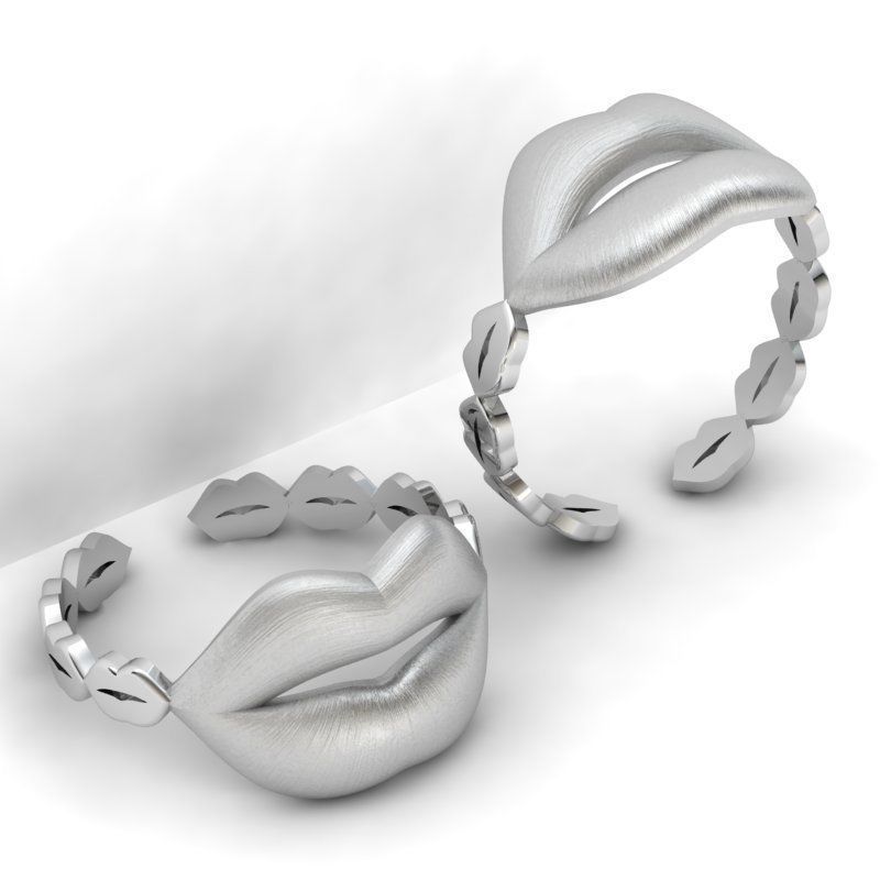 3d-model lips ring 3D print model_8