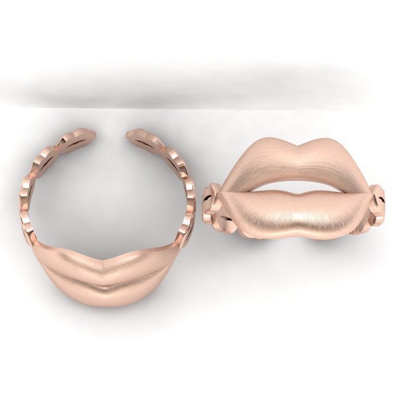 3d-model lips ring 3D print model_7
