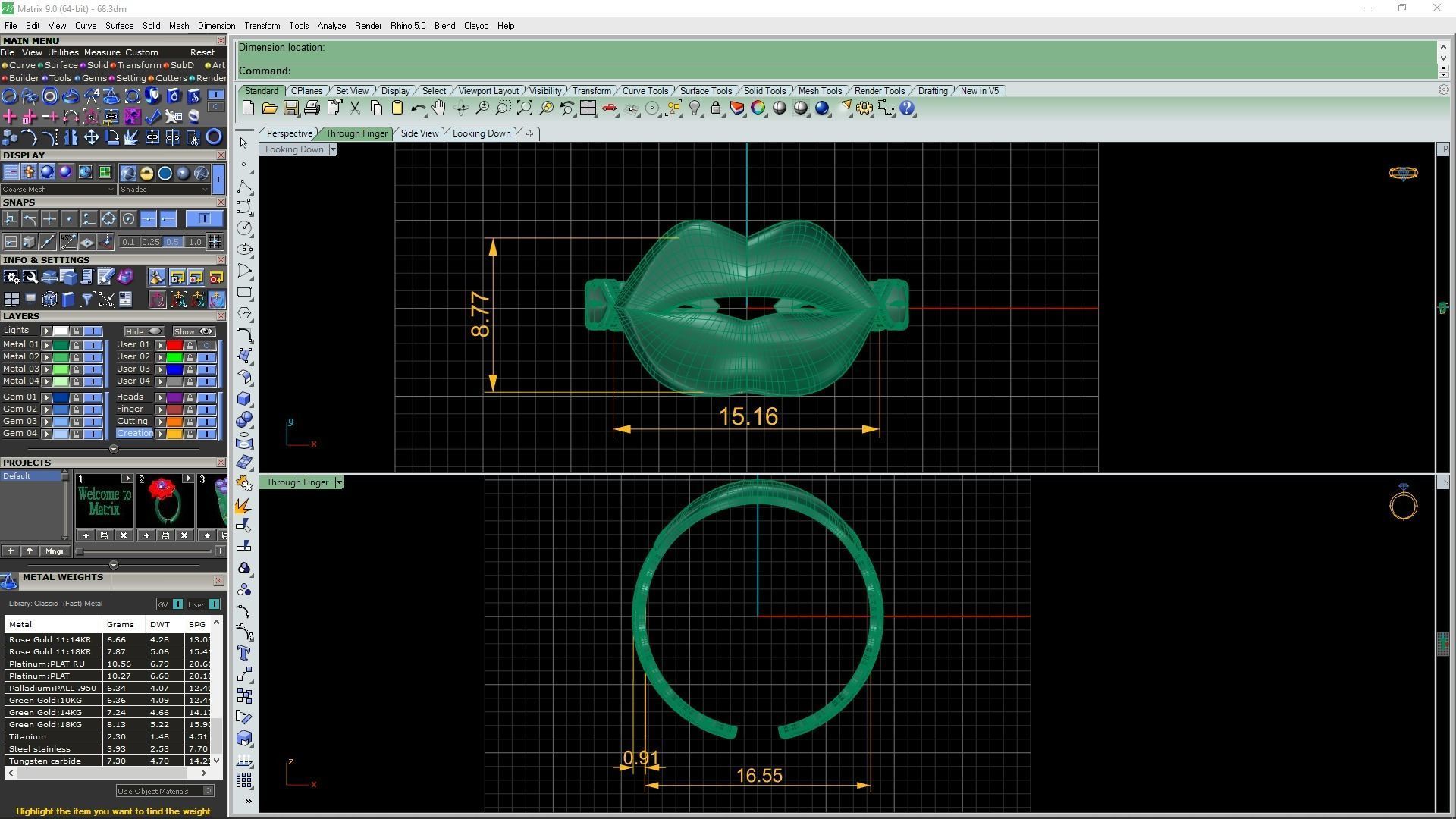 3d-model lips ring 3D print model_20