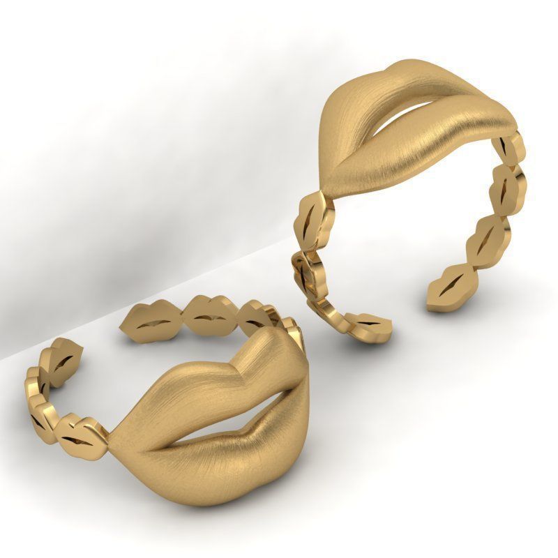 3d-model lips ring 3D print model_3