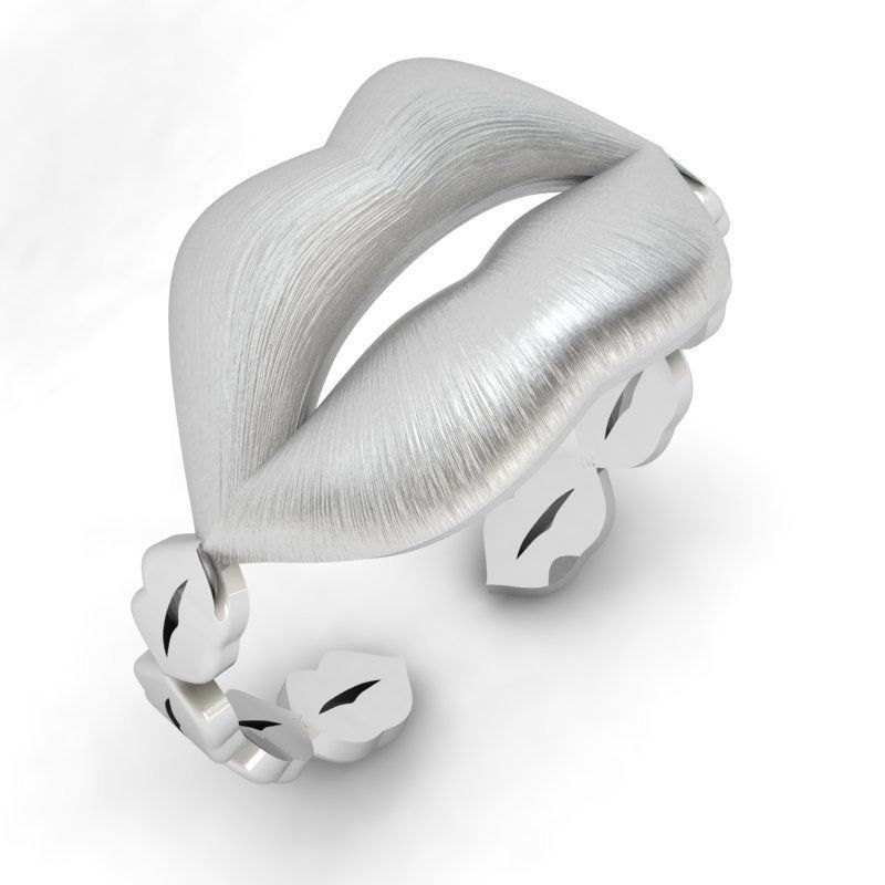 3d-model lips ring 3D print model_1