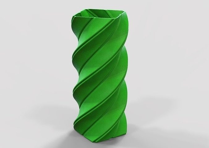Spiral Flower Vase 3D print model