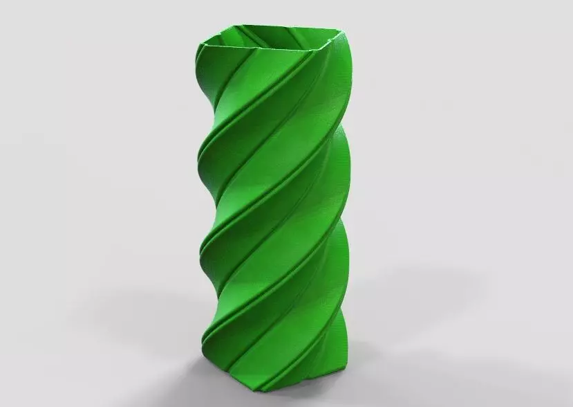 Spiral Flower Vase 3D print model_0