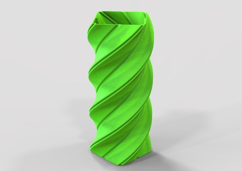 Spiral Flower Vase 3D print model_37