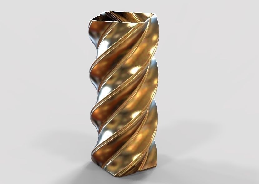 Spiral Flower Vase 3D print model_9
