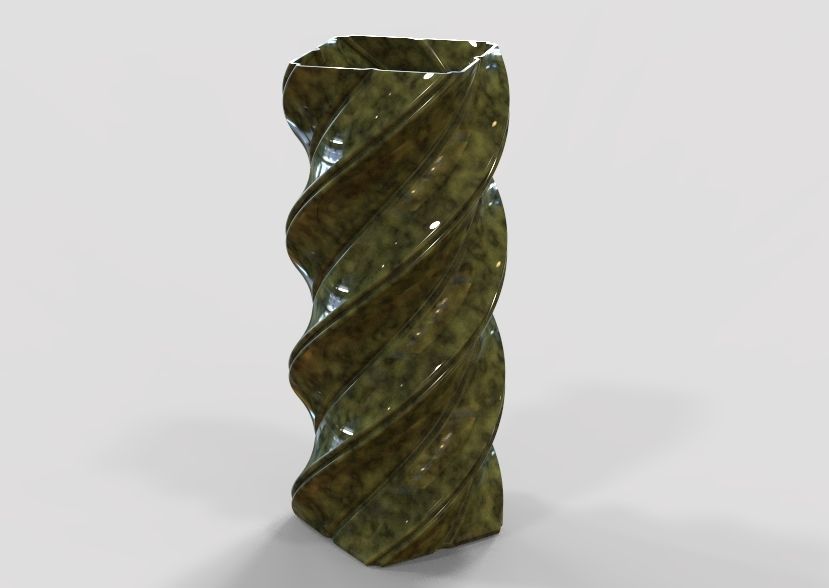 Spiral Flower Vase 3D print model_11