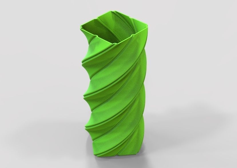 Spiral Flower Vase 3D print model_6