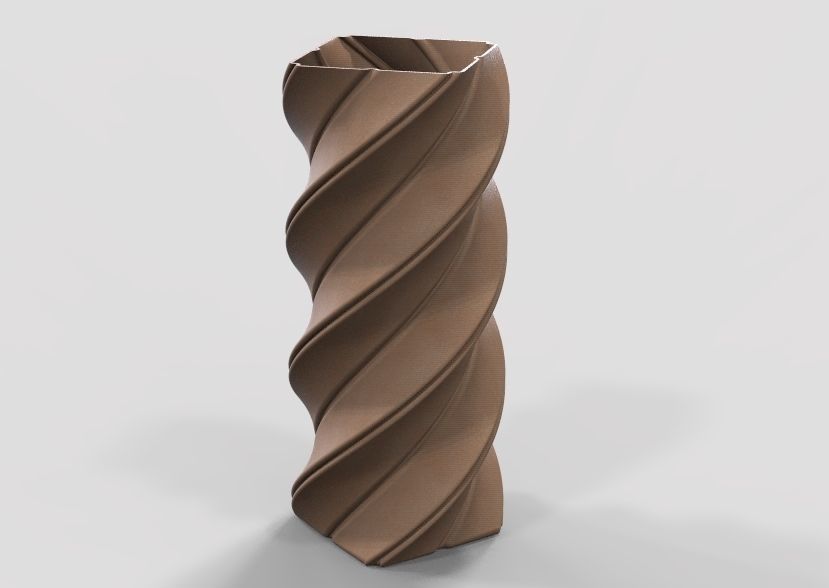 Spiral Flower Vase 3D print model_13