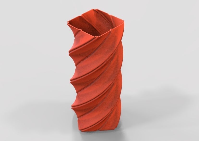 Spiral Flower Vase 3D print model_40