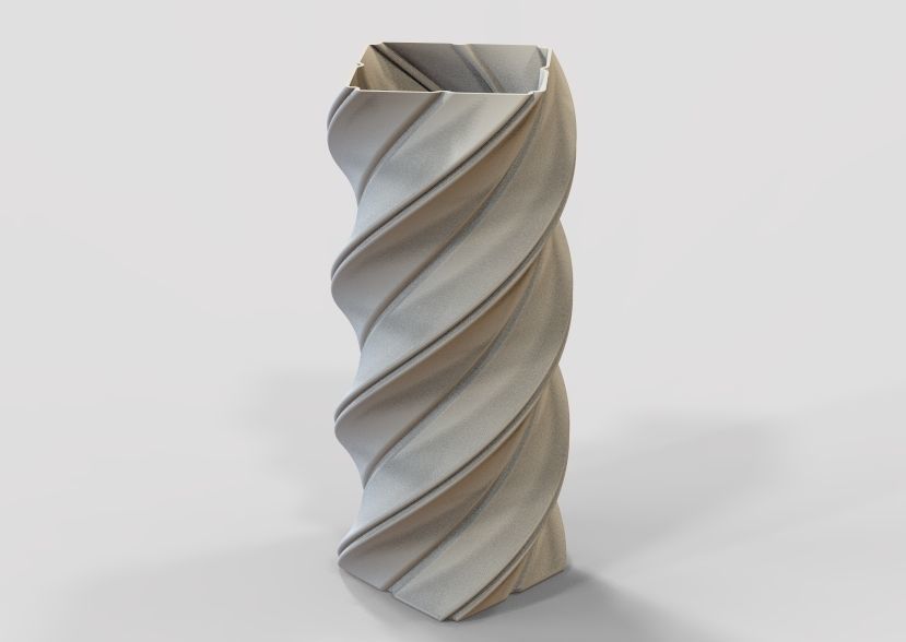 Spiral Flower Vase 3D print model_34