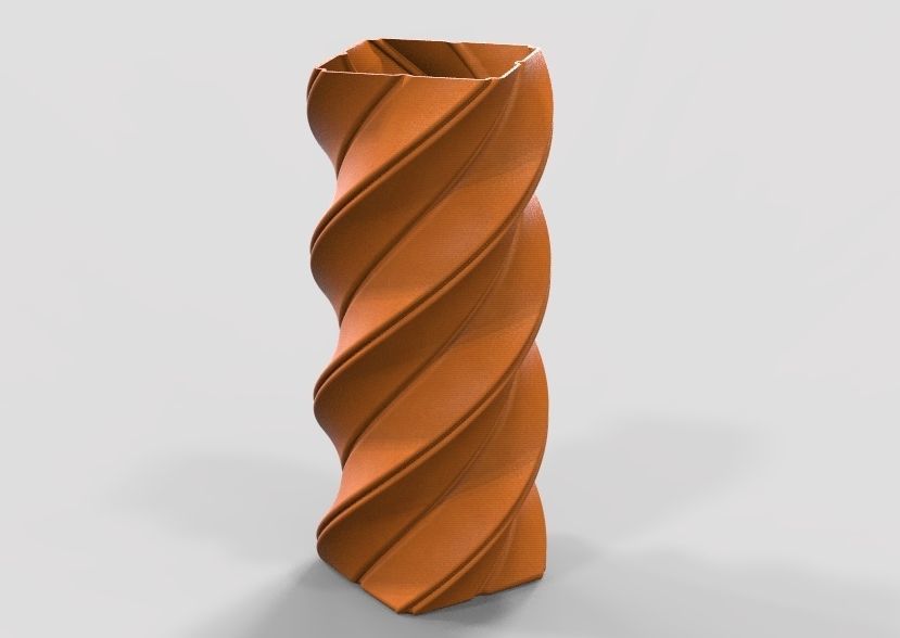 Spiral Flower Vase 3D print model_14