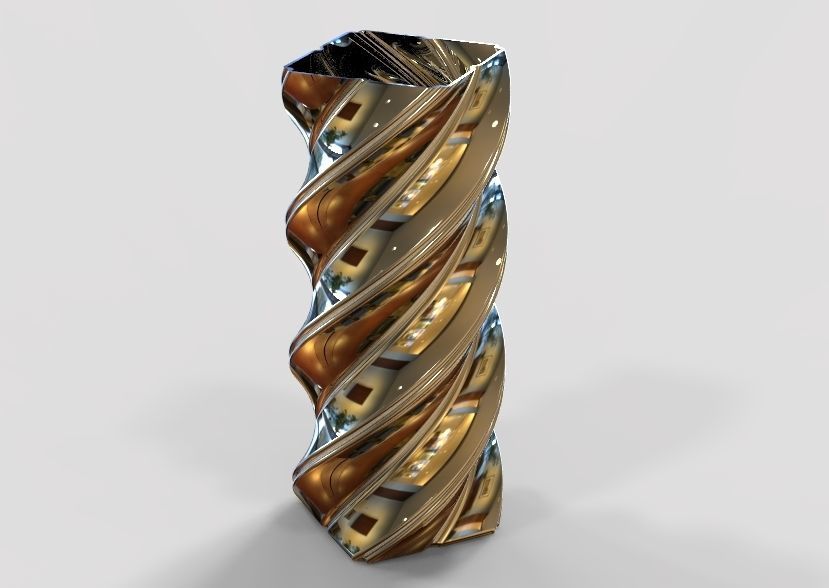 Spiral Flower Vase 3D print model_8