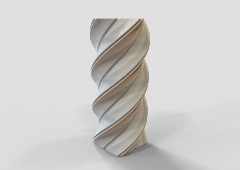 Spiral Flower Vase 3D print model_32