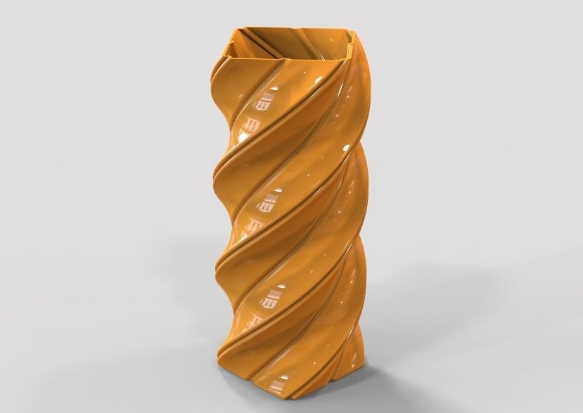 Spiral Flower Vase 3D print model_35
