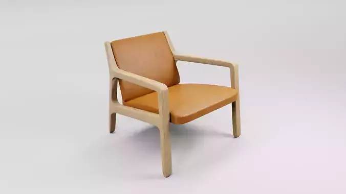 Wooden Oak Leather Chair